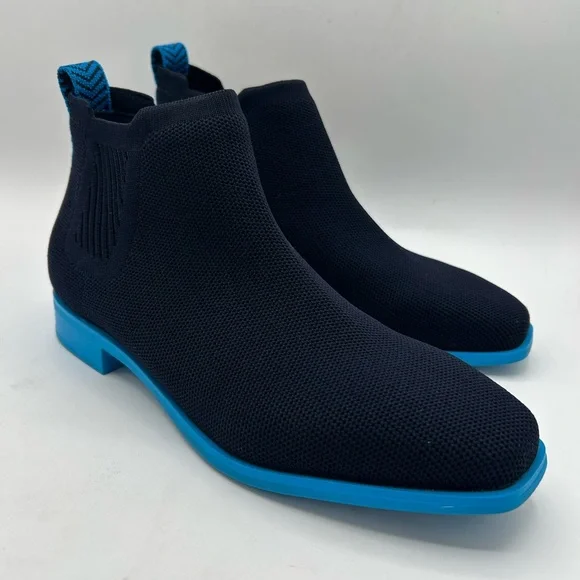 VIVAIA Square-Toe Water-Repellent Ankle Boots (Ryan Pro) Navy Azure Blue - Picture 6 of 13
